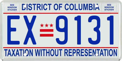 DC license plate EX9131