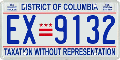 DC license plate EX9132