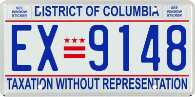 DC license plate EX9148