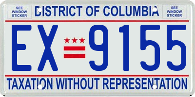 DC license plate EX9155