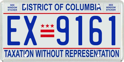 DC license plate EX9161