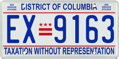 DC license plate EX9163
