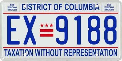 DC license plate EX9188