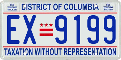 DC license plate EX9199