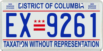 DC license plate EX9261