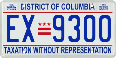 DC license plate EX9300