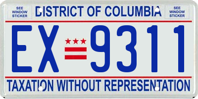 DC license plate EX9311