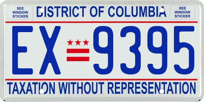 DC license plate EX9395