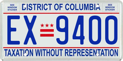 DC license plate EX9400