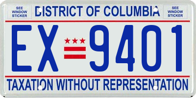 DC license plate EX9401