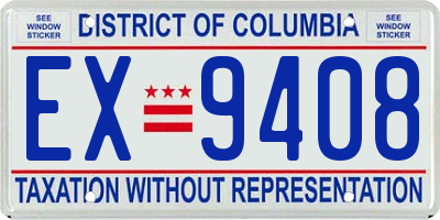 DC license plate EX9408