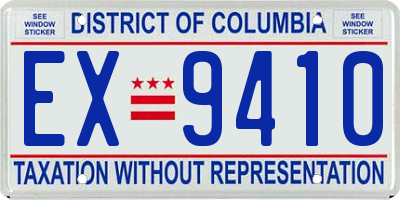 DC license plate EX9410