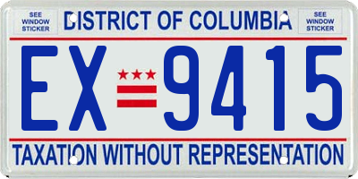 DC license plate EX9415