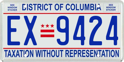 DC license plate EX9424