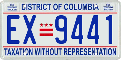 DC license plate EX9441