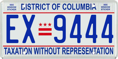 DC license plate EX9444