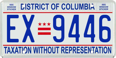 DC license plate EX9446