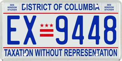 DC license plate EX9448