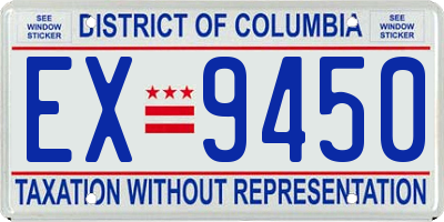 DC license plate EX9450