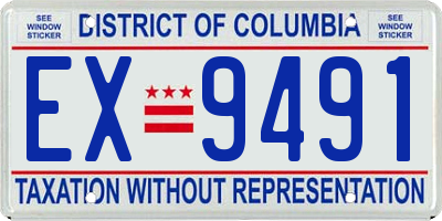 DC license plate EX9491