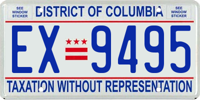 DC license plate EX9495