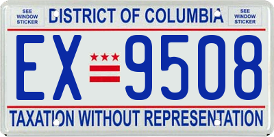 DC license plate EX9508