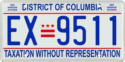 DC license plate EX9511