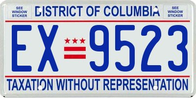 DC license plate EX9523