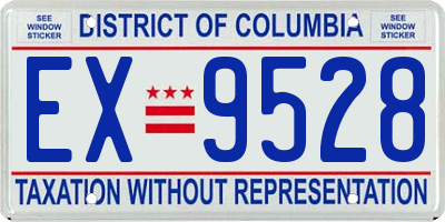 DC license plate EX9528