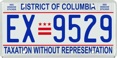 DC license plate EX9529