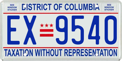DC license plate EX9540