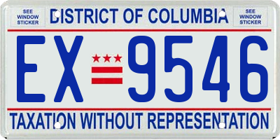 DC license plate EX9546