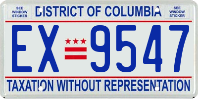 DC license plate EX9547