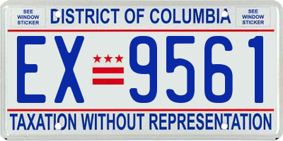 DC license plate EX9561