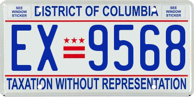 DC license plate EX9568