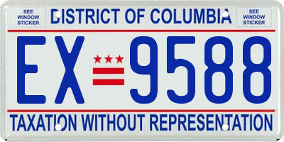 DC license plate EX9588