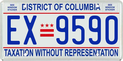 DC license plate EX9590