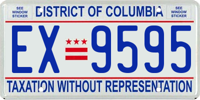 DC license plate EX9595