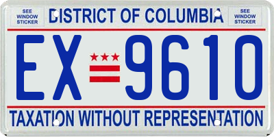 DC license plate EX9610