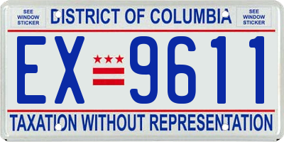 DC license plate EX9611