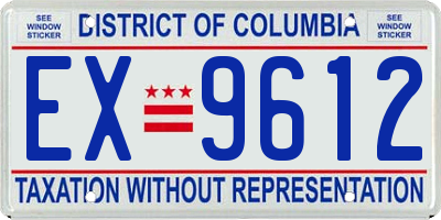 DC license plate EX9612