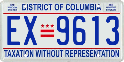 DC license plate EX9613
