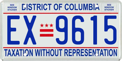 DC license plate EX9615