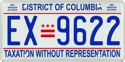 DC license plate EX9622