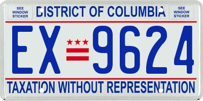 DC license plate EX9624