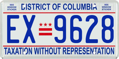 DC license plate EX9628