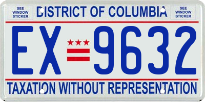 DC license plate EX9632