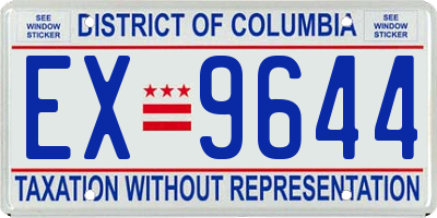 DC license plate EX9644