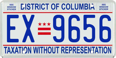 DC license plate EX9656