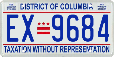 DC license plate EX9684